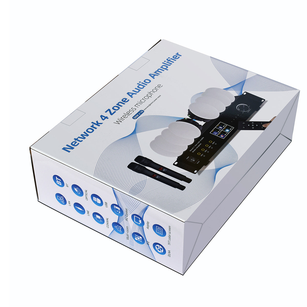 Klyrasound CL-4 4-Zone Network Amp, ARC/USB/Optical, Home/Pro