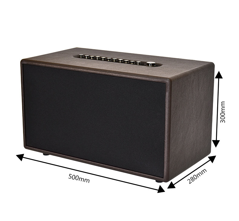 Klyrasound CS-6 HiFi Wireless Speaker, Multi-Room Karaoke Mic With Leather Design