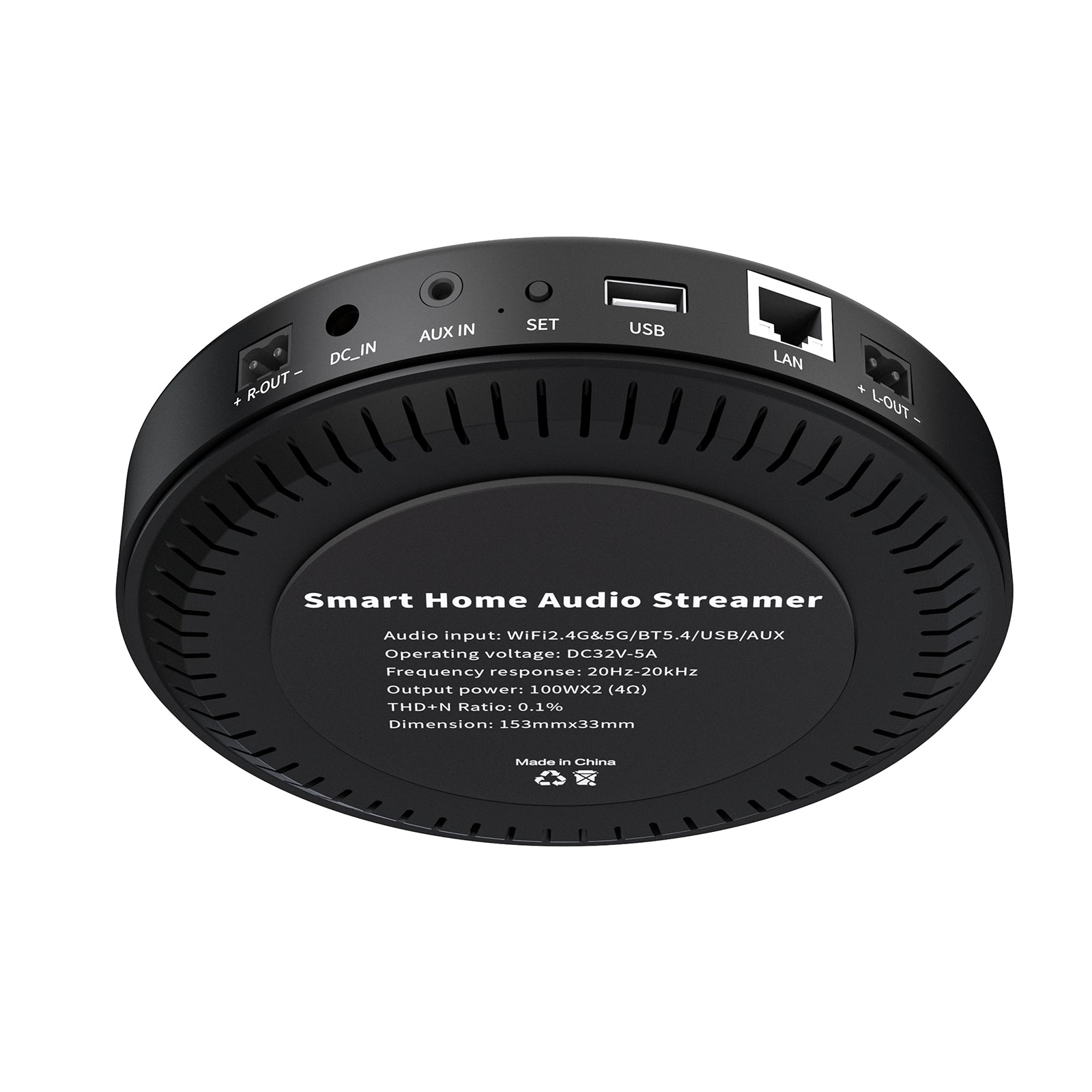 Klyrasound CS-8 Ceiling Amp Streamer, Dual-Band WiFi BT5.4 Home/Commercial