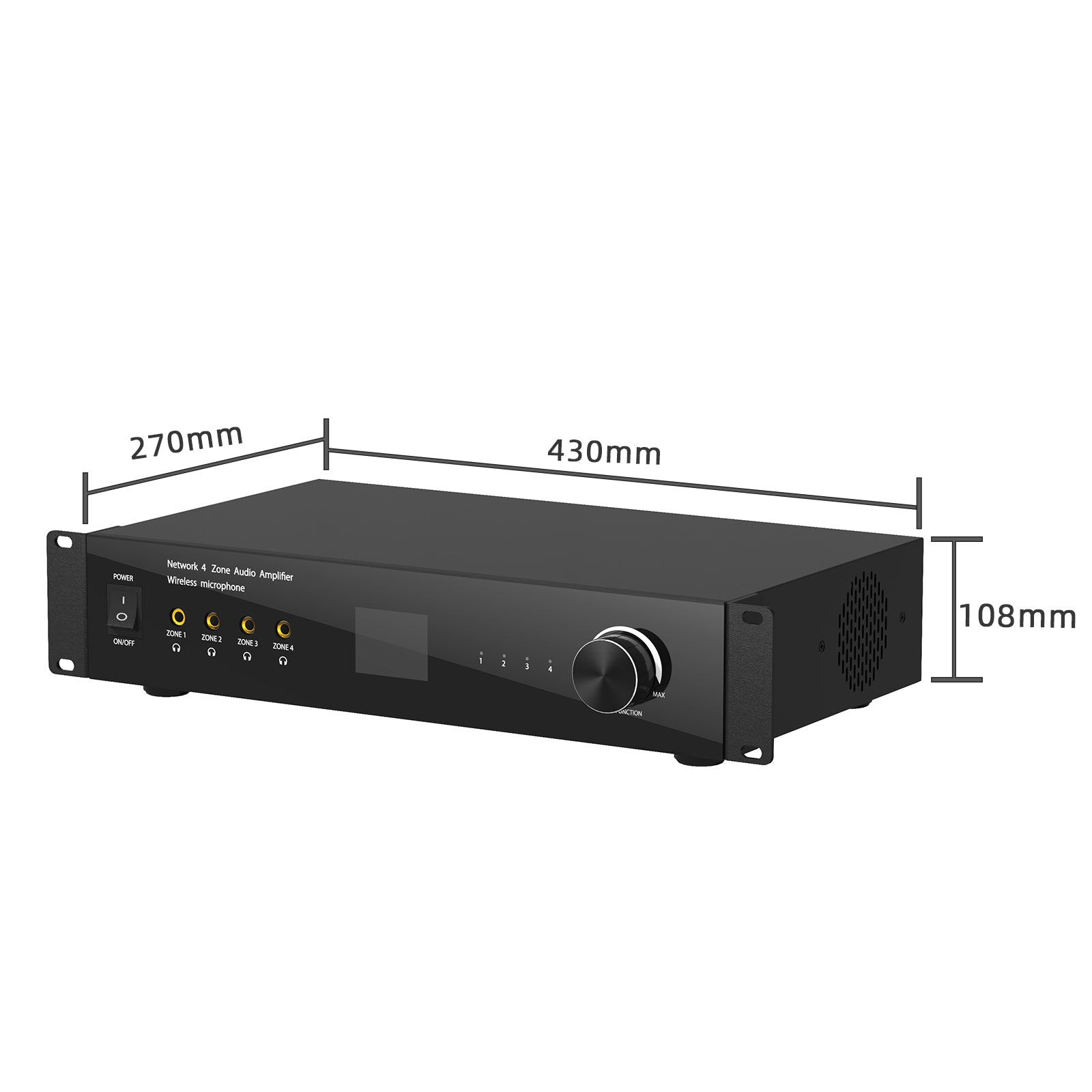 Klyrasound CL-4 4-Zone Network Amp, ARC/USB/Optical, Home/Pro
